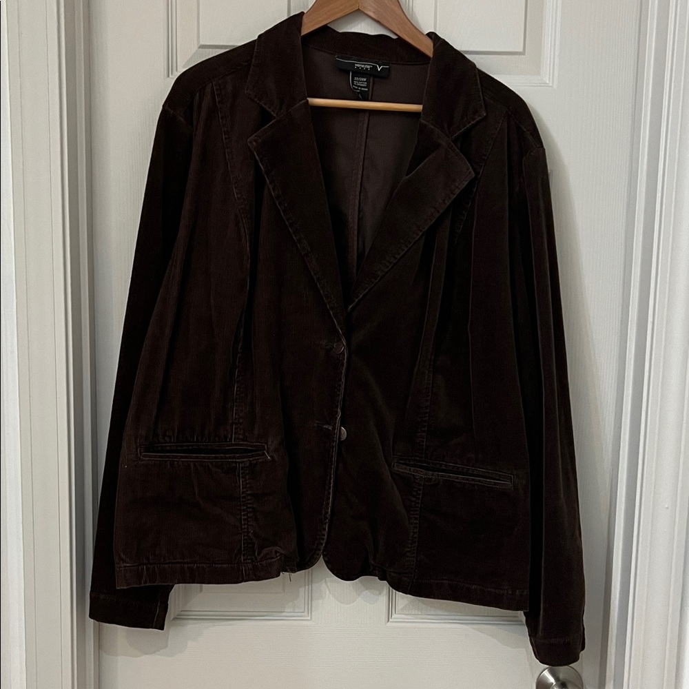 Lane Bryant Corduroy Dark Brown Women's Blazer
